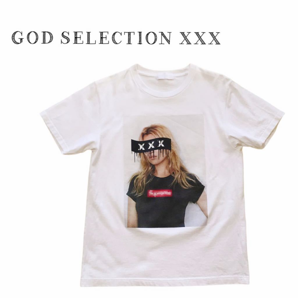 送料無料 god selection xxx ケイトモス 半袖Tシャツ Sサイズ ホワイト