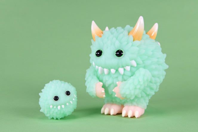 【新品未開封】INSTINCTOY Monster Fluffy & Fluffy Set Mint Greenインスティンクトイ フィギュア ソフビ_画像1