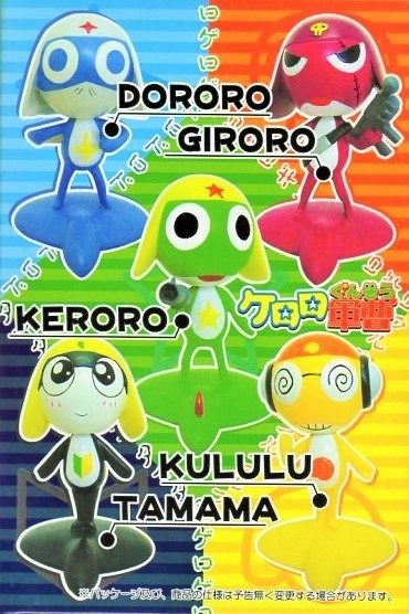 * Keroro Gunso keroro маленький . все участник набор! swing head... все 5 вид (giroro/ta мама /k Lulu /dororo... шея .. эмблема катушка g head фигурка )