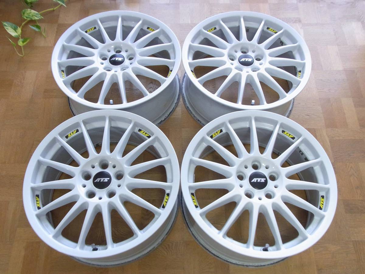 軽量 ATS Street Rally 18x7.5J+48 5/112 ホワイト 4本組 綺麗な美品