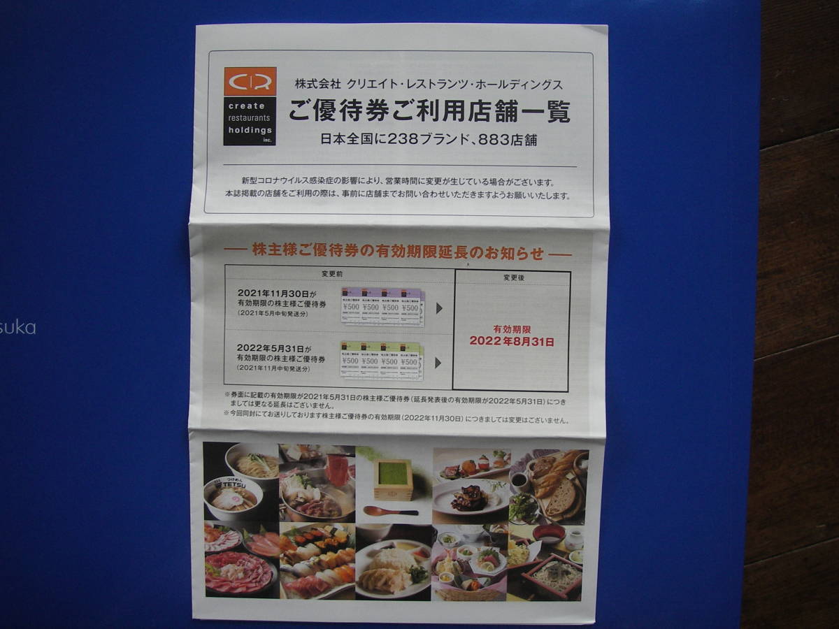 クリエイトレストランツ 分 期限2023.5.31まで 日本特販