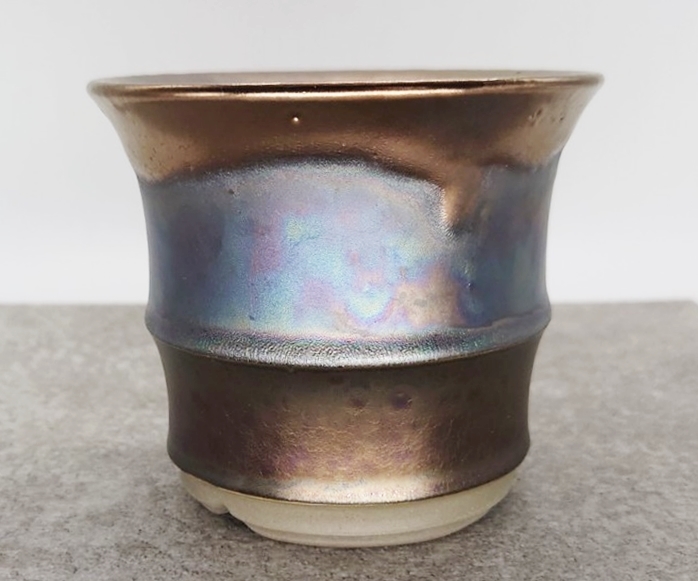 新品 細野利夫 toshio hosono 無名異焼 限定 金彩 極光天目 pot 鉢 ...