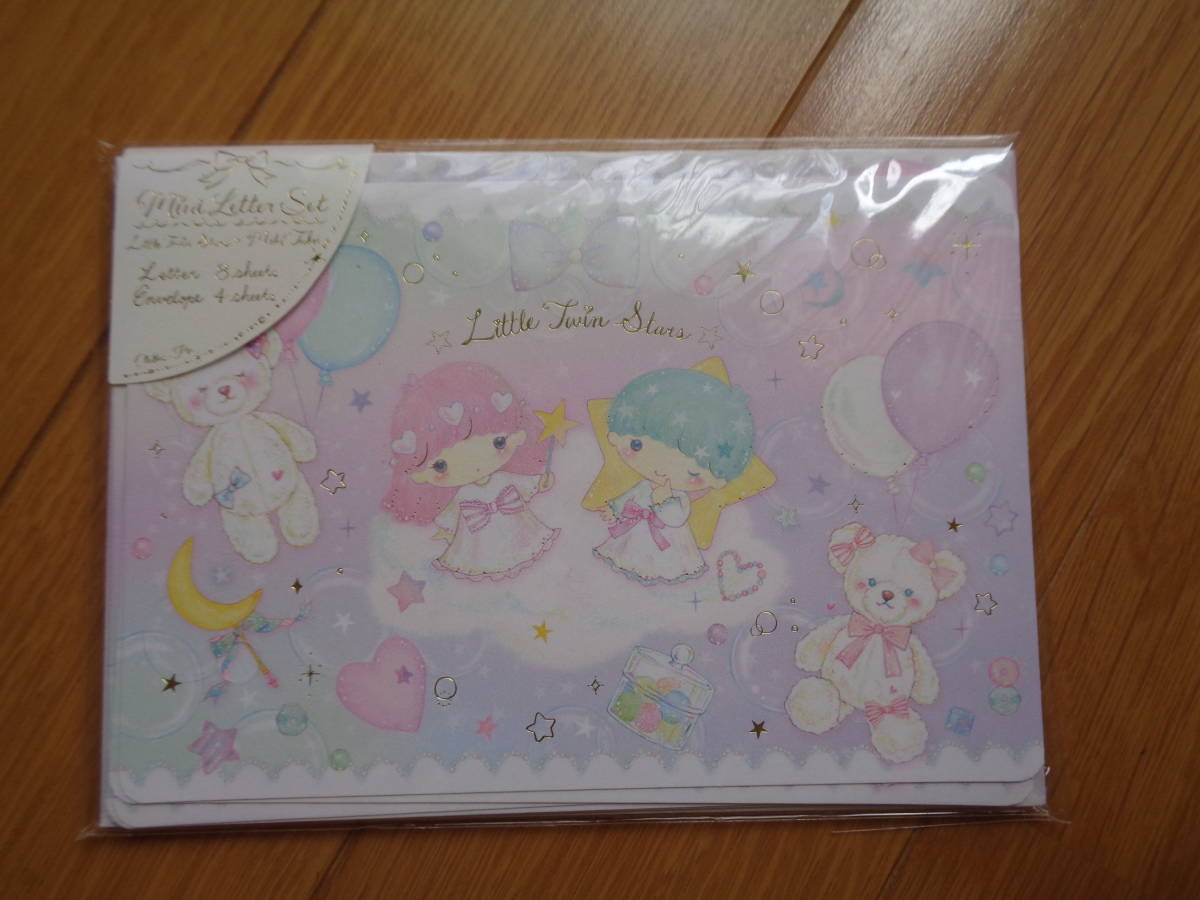 たけいみき☆サンリオ☆sanrio☆新品☆キキララ☆リトルツインスターズ☆レターセット☆くま☆ゆめかわいい☆バルーン☆ベア_たけいみきキキララレターセット