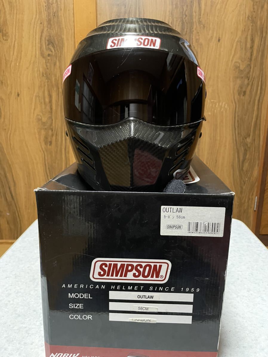 シンプソンSIMPSON /OUT LOWアウトローカーボンヘルメット売り切り！