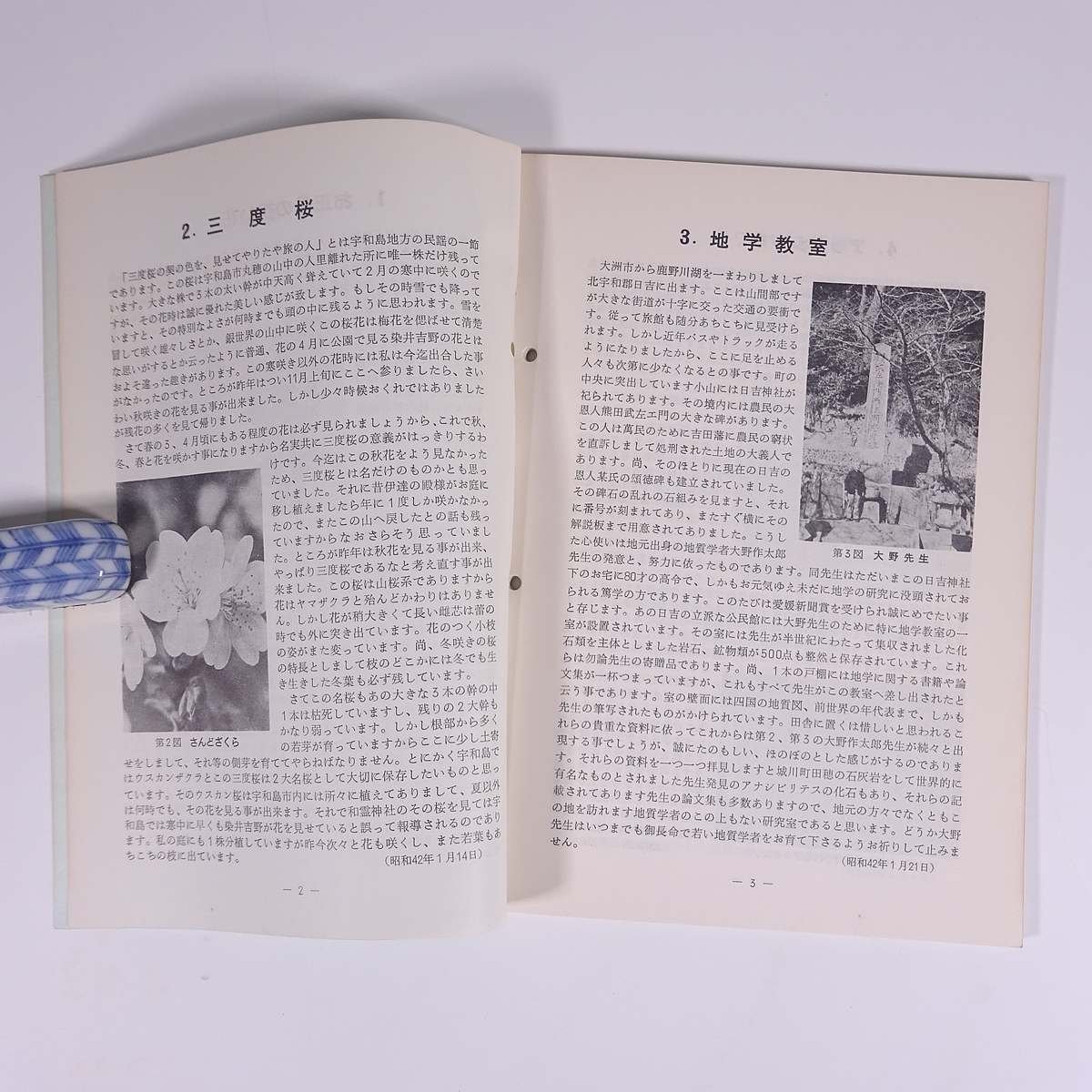 科学の泉 第4号 1967/12 愛媛自然科学教室 小冊子 郷土本 愛媛の自然 地理 地学 植物 野草 草花 三度桜 アッケシソウ カワウソの冤罪 ほか_画像6