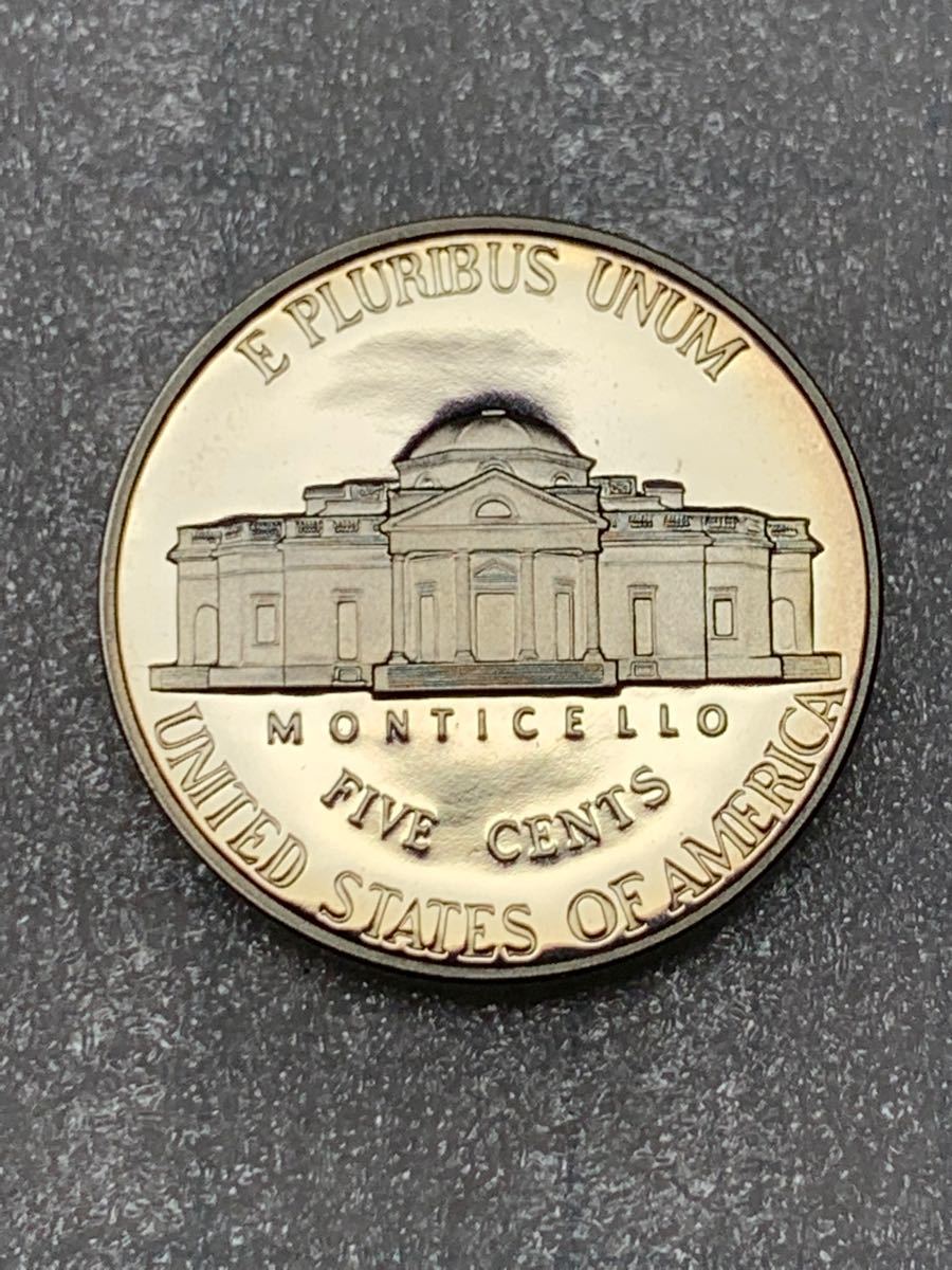 アメリカ　5セント(ジェファーソン) S プルーフ硬貨　2002年
