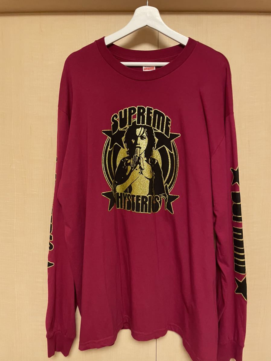 Supreme×Hysteric Glamour 21SS L/S Tee Burgundy XL Supreme×Hysteric Glamour 21SS L/S Tee Burgundy XL
