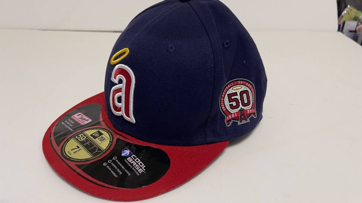 超レア！おまけ付き！アナハイムエンゼルス 50周年記念キャップ 60.6cm 新品未使用 NEW ERA 59FIFTY 大谷翔平　ロサンゼルス_画像1