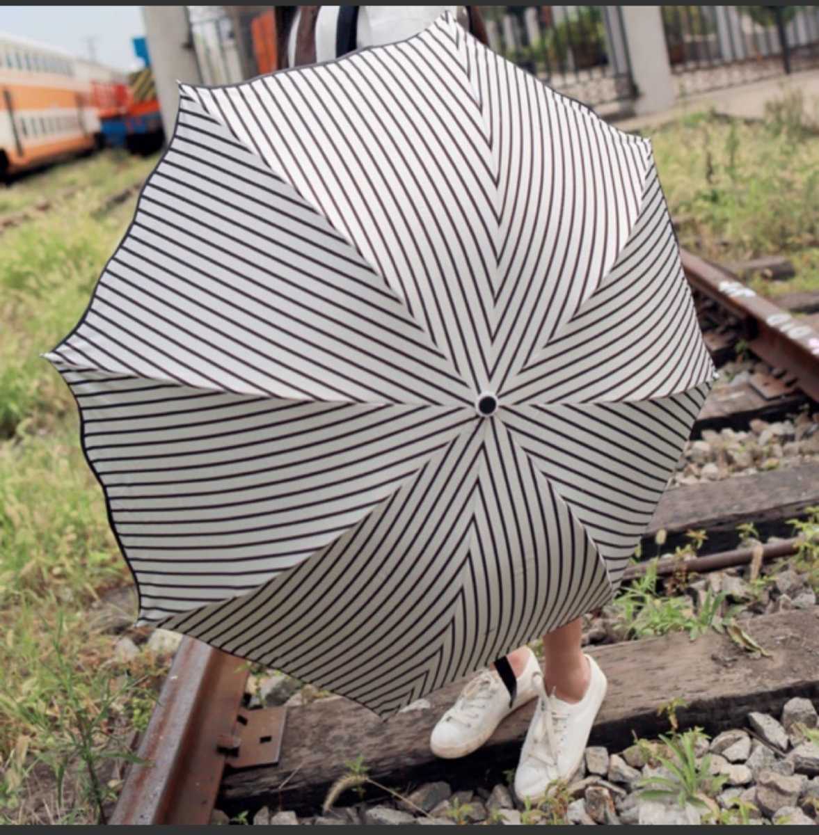 324円 売れ筋ランキングも掲載中！ 晴雨兼用 日傘 雨傘 ストライプ 折り畳み傘