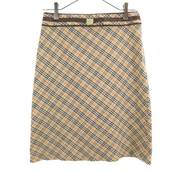 低価格の ノバチェック LABEL BLUE BURBERRY ベージュ 38 スカート