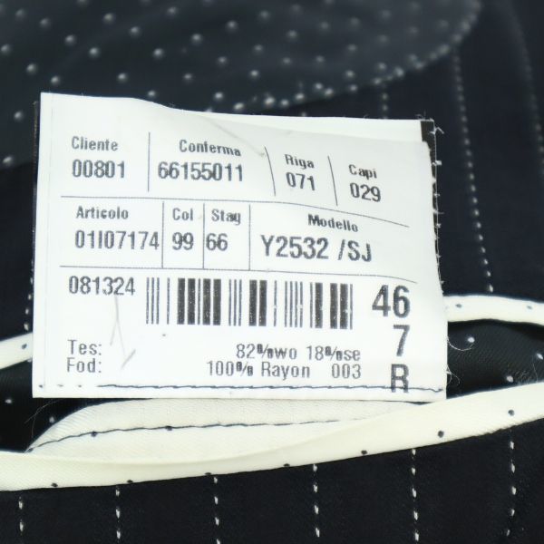 ジバンシー LANA SETA ストライプ テーラードジャケット ブラック Givenchy メンズ 211104_画像10