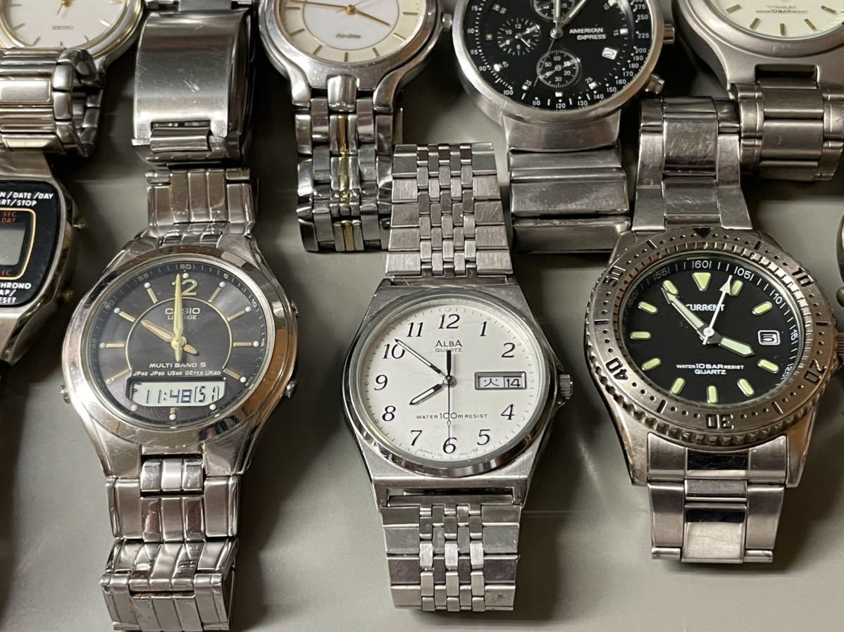 1円~☆ジャンク腕時計まとめ SEIKO、CASIO、CITIZEN、FOSSIL 他 20点