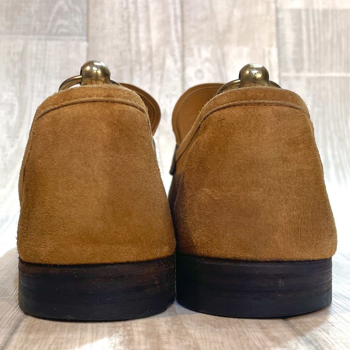 Berluti Berluti *27.5cm 9.5*U chip монета Loafer кожа обувь натуральная кожа бизнес обувь платье обувь замша Italy производства светло-коричневый мужской 