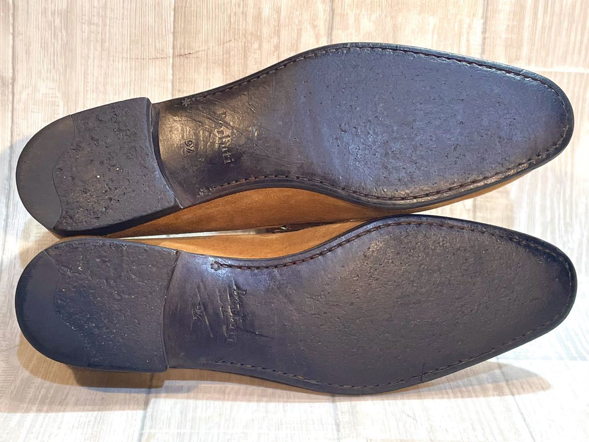 Berluti Berluti *27.5cm 9.5*U chip монета Loafer кожа обувь натуральная кожа бизнес обувь платье обувь замша Italy производства светло-коричневый мужской 