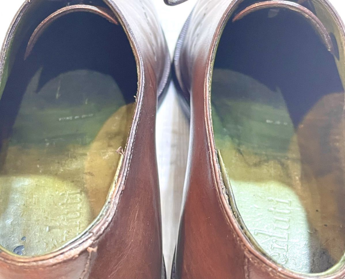 Berluti Berluti *27cm 8.5* отверстие cut оскфорд кожа обувь натуральная кожа платье обувь бизнес обувь кожа Italy производства подпалина чай мужской 
