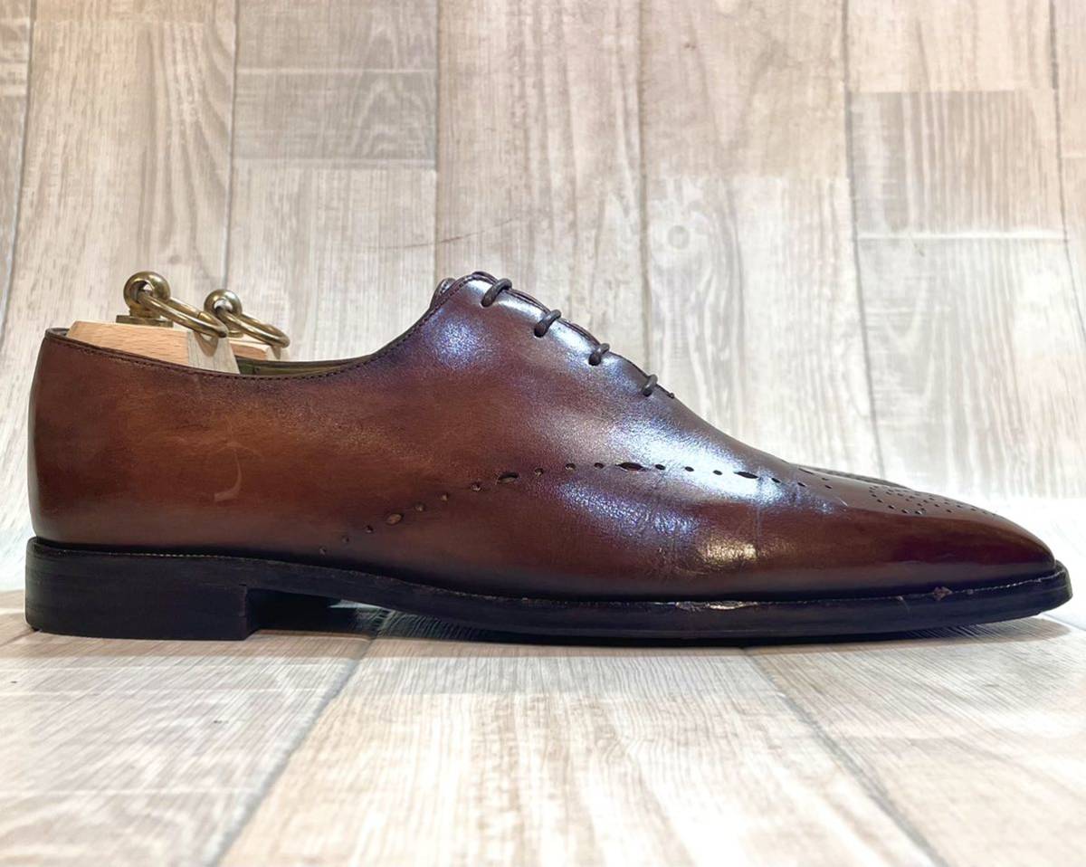 Berluti Berluti *27cm 8.5* отверстие cut оскфорд кожа обувь натуральная кожа платье обувь бизнес обувь кожа Italy производства подпалина чай мужской 