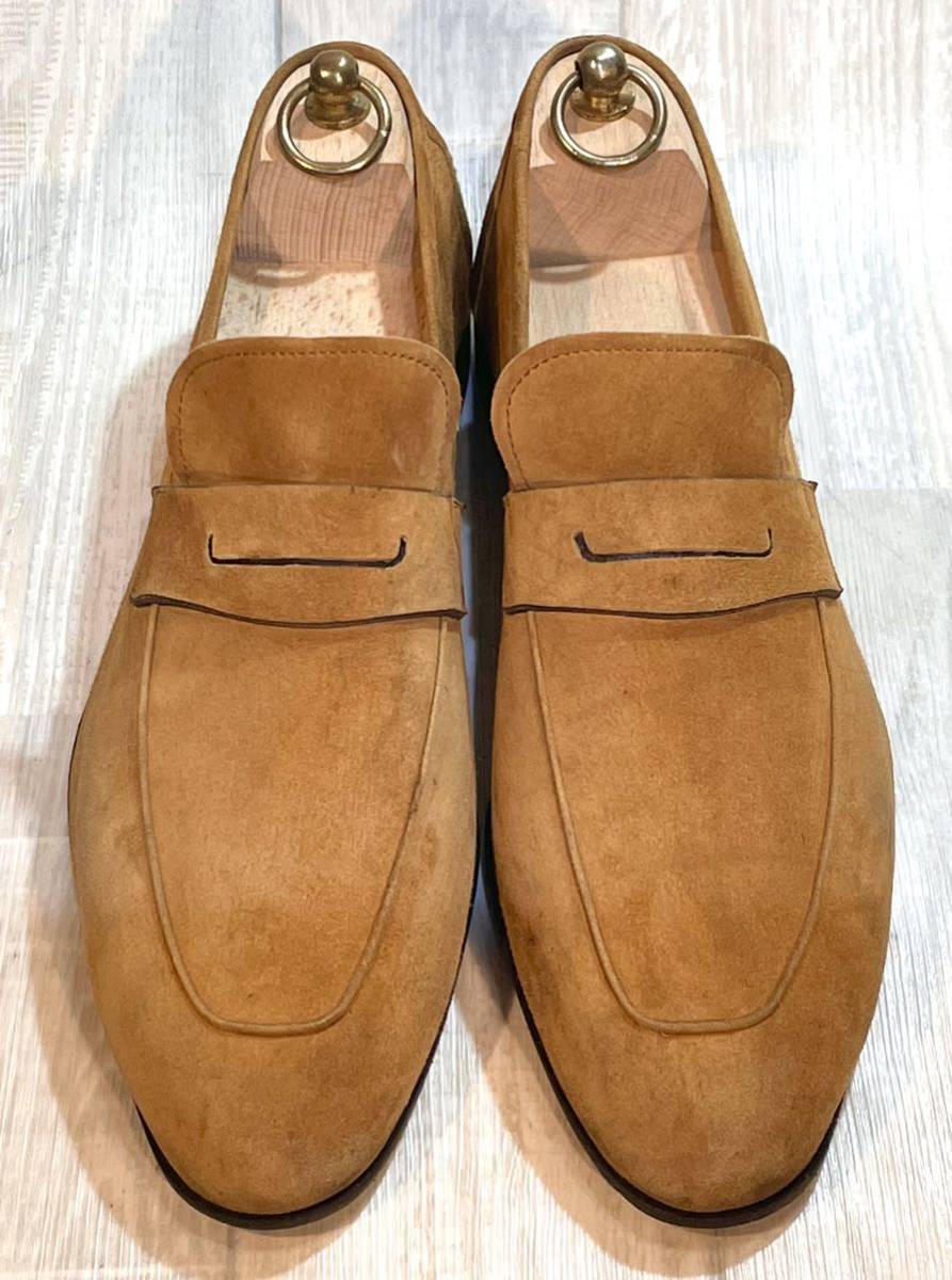 Berluti Berluti *27.5cm 9.5*U chip монета Loafer кожа обувь натуральная кожа бизнес обувь платье обувь замша Italy производства светло-коричневый мужской 