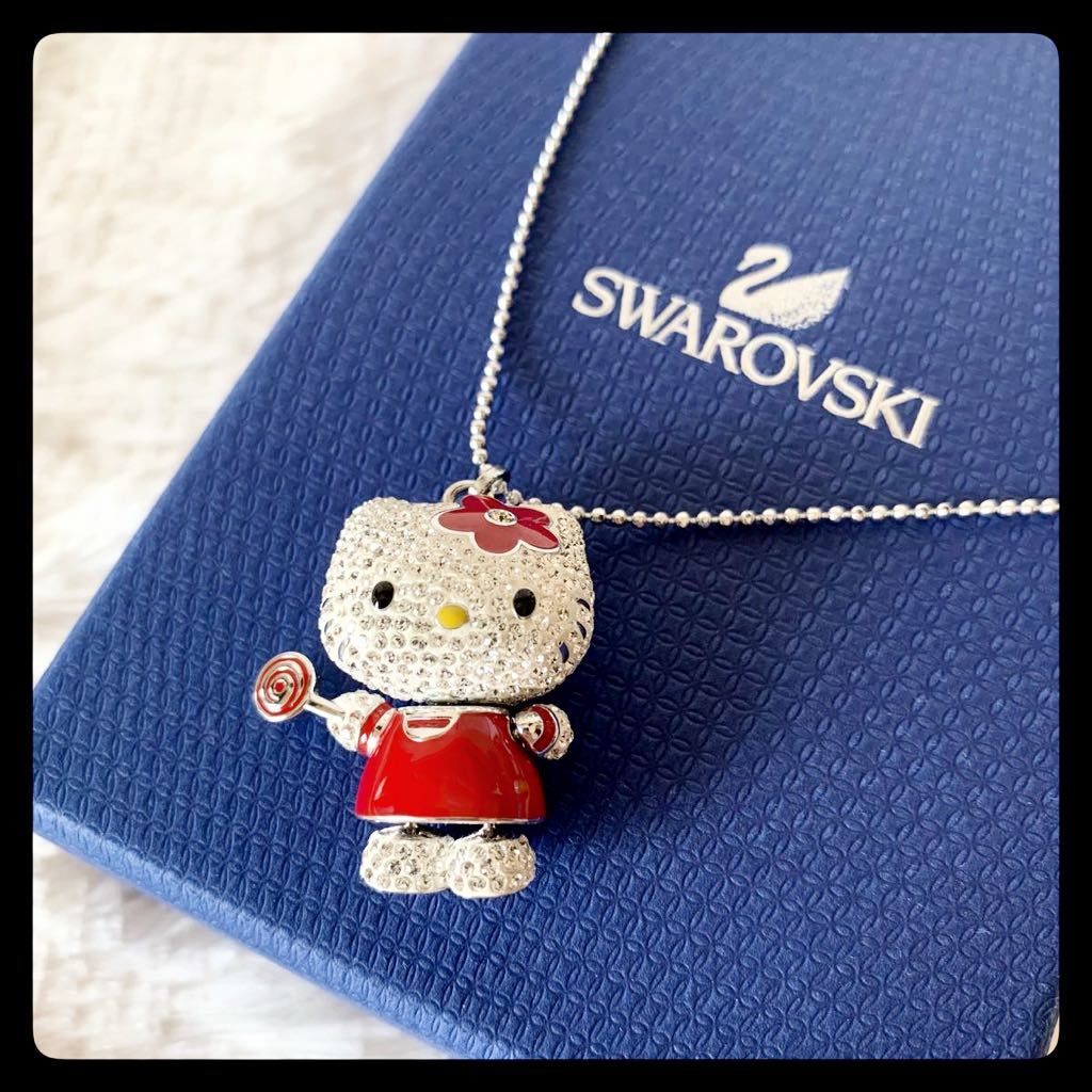 SWAROVSKI スワロフスキー ネックレス ハローキティ クリスタル 極美品