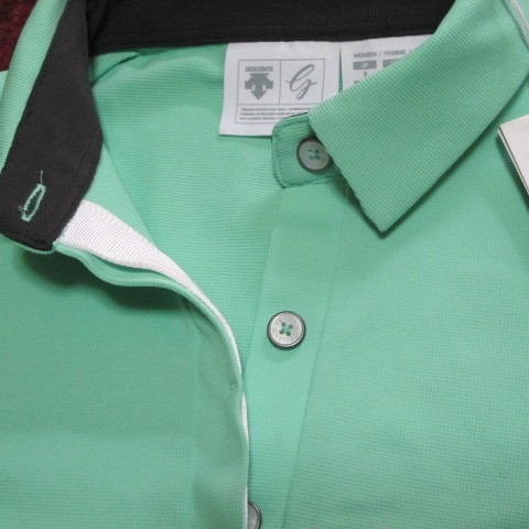 新品　デサント　サラサラ素材　半袖シャツ　ポロシャツ　13200円　Sサイズ  ペパーミントグリーン パステルグリーン