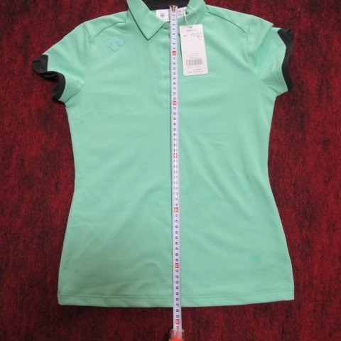 新品　デサント　サラサラ素材　半袖シャツ　ポロシャツ　13200円　Sサイズ  ペパーミントグリーン パステルグリーン
