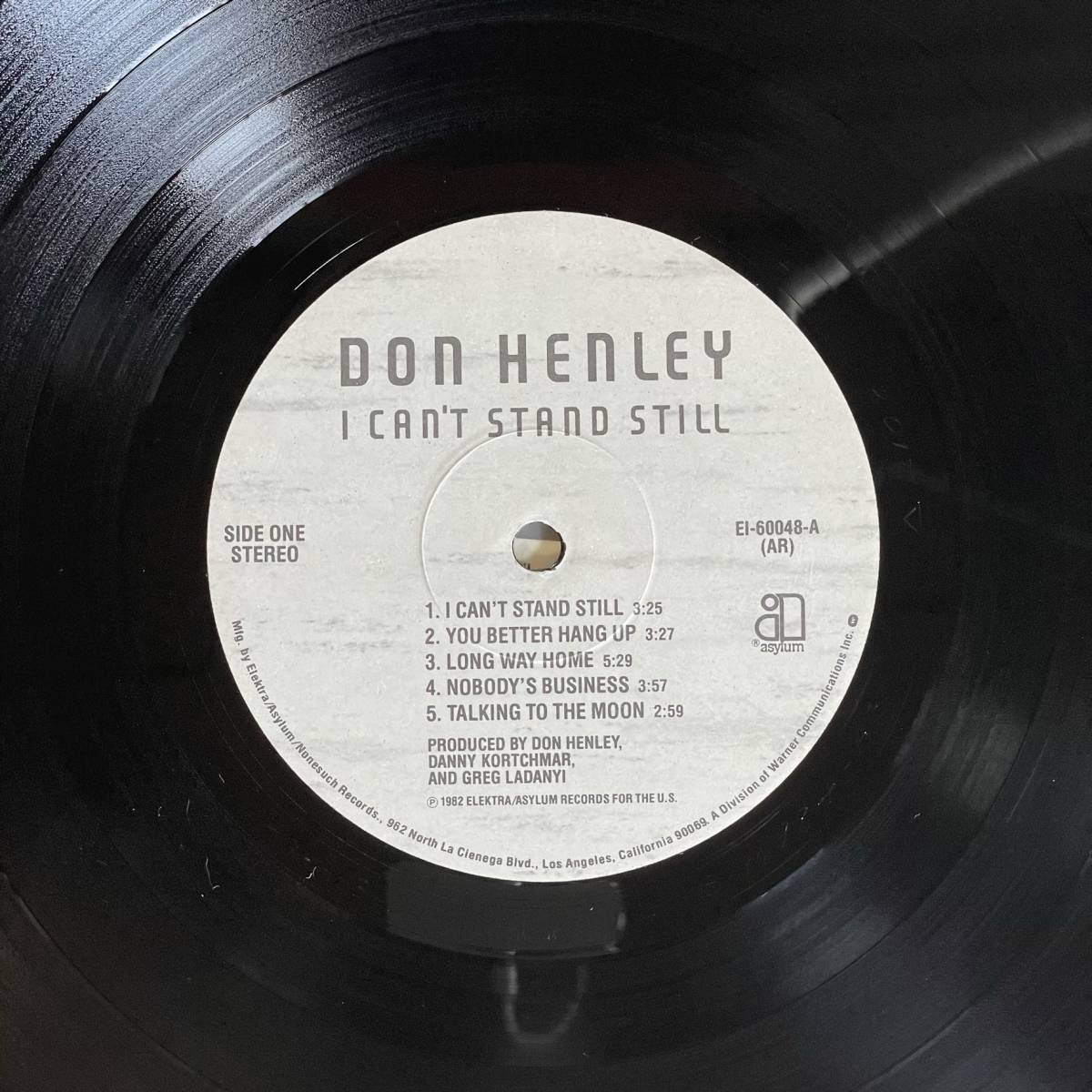 10640 【US盤★美盤】 Don Henley ドン・ヘンリー/I Can't Stand Still_画像4