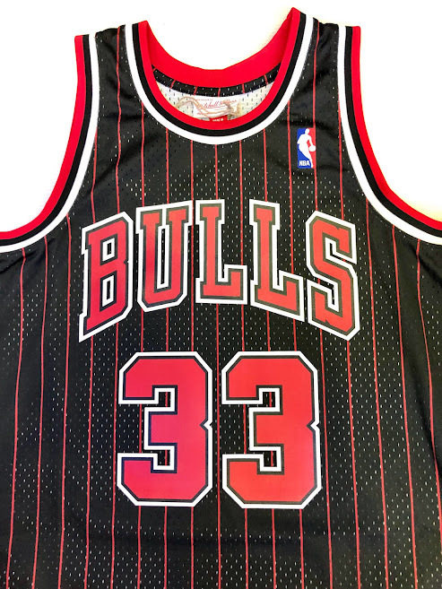 BG3)Mitchell&Ness Hardwood Classics Chicago Bulls Scottie Pippen 33 ジャージー/M/ユニホーム/シカゴ・ブルズ/NBA_画像2