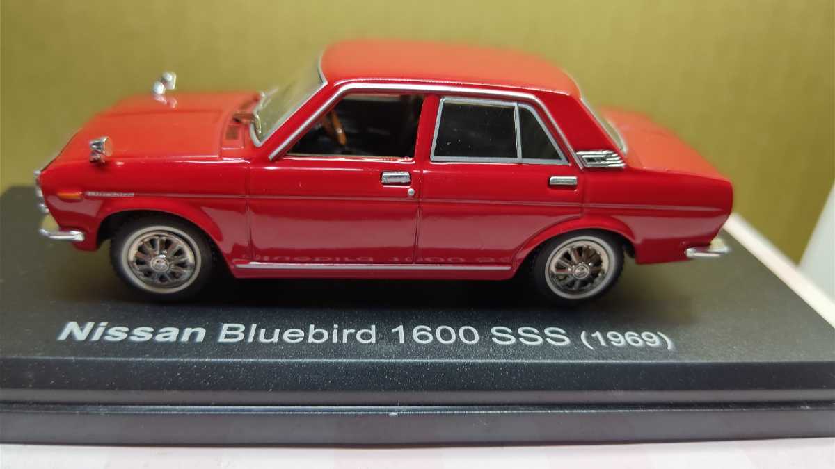 100円スタート Nissan Bluebird 1600 SSS 1969年 日産 ブルーバード SSS スケール 1/43 国産名車コレクション_画像3