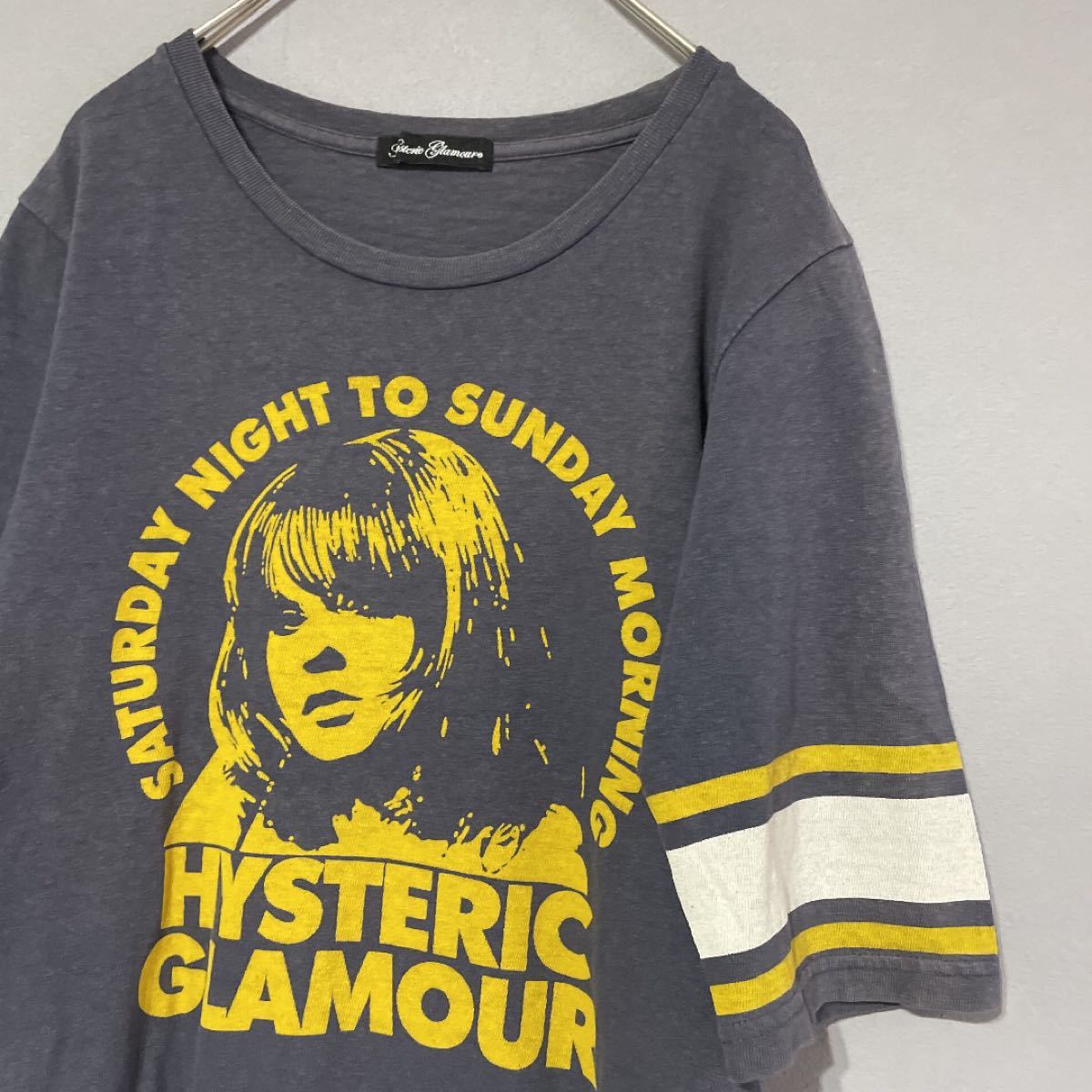 HYSTERIC GLAMOUR ヒステリックグラマー 五部袖 Tシャツ 人気 HYSTERIC GLAMOUR ヒステリックグラマー 五部袖 Tシャツ 人気