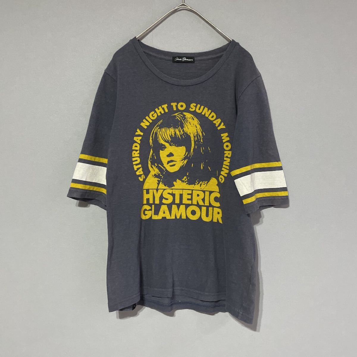 HYSTERIC GLAMOUR ヒステリックグラマー 五部袖 Tシャツ 人気 HYSTERIC GLAMOUR ヒステリックグラマー 五部袖 Tシャツ 人気