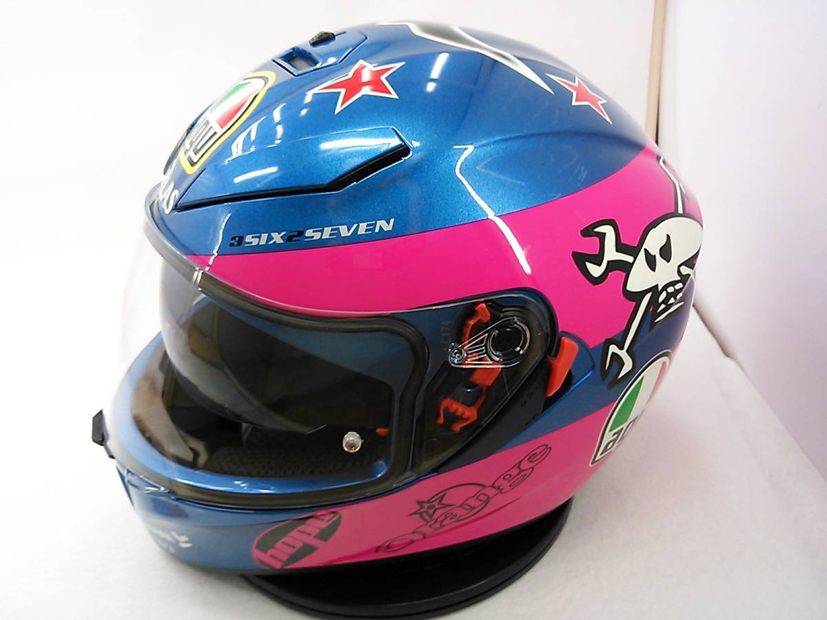 使用極わずか 美品 AGV K-3 SV GUY MARTIN ガイ・マーティン Lサイズ 59-60cm インナーバイザー付き マン島