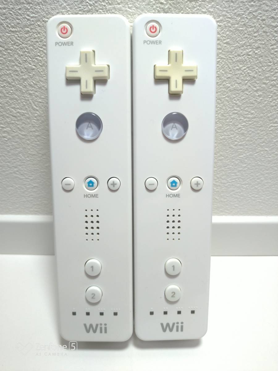 ★即決、送料無料★　Wii リモコン 2個セット RVL-003 任天堂純正 ホワイト　白　動作確認済
