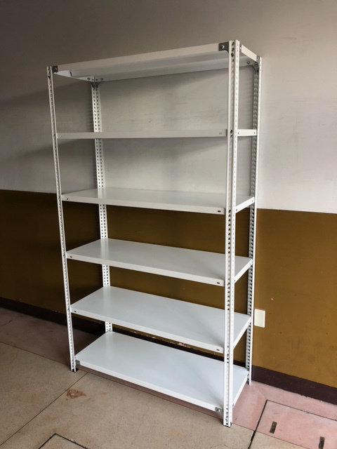 120Kg/段 軽量棚/軽量ラック/スチール棚/物品棚 軽量セミボルトレス ...