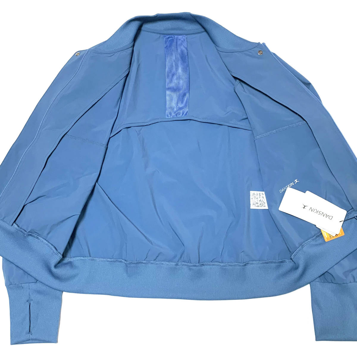 新品 Mサイズ ダンスキン レディース オディールライト ジャケット ブルー DANSKIN UVケア DC30303 ジム フィットネス ウェア DC30303 青
