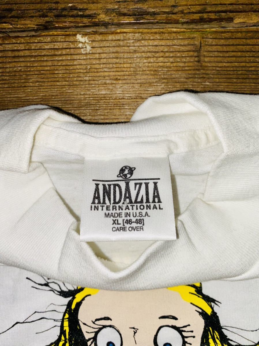 90s ANDAZIA 不思議の国のアリス アリス ロング Tシャツ ビンテージ