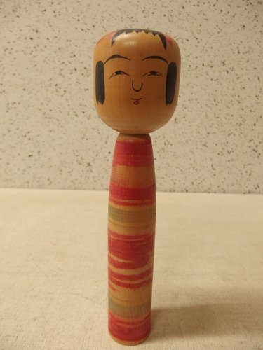 0820328a【大内一次 岳 土湯系 伝統こけし】置物/工芸品/H26cm/中古品_画像1