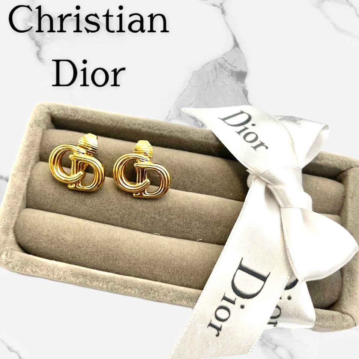 Christian Dior☆ディオール ☆イヤリング☆ゴールド☆ロゴ cobbcaribe.com