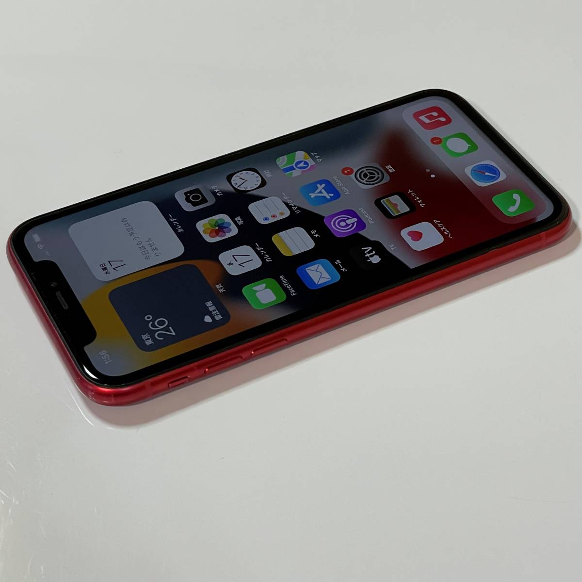 SIMフリー iPhone 11 (PRODUCT)RED Special Edition 128GB MWM32J/A バッテリー最大容量83％ アクティベーションロック解除済_画像6