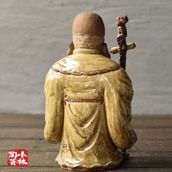 やきもの人形 七福神 福禄寿 陶器製 曾風作 やきもの人形 七福神 福禄寿 陶器製 曾風作