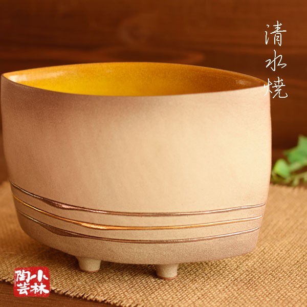 Yahoo!オークション - 花器 花瓶 手づくり水盤 清水焼 P35 Yahoo!オークション - 花器 花瓶 手づくり水盤 清水焼 P35
