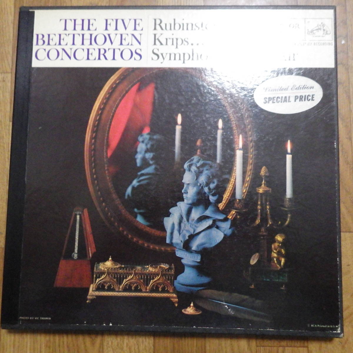 米RCA LM6702 ルービンシュタイン クリップス指揮 / ベートーヴェン ピアノ協奏曲全集 茶影犬盤 5LPbox