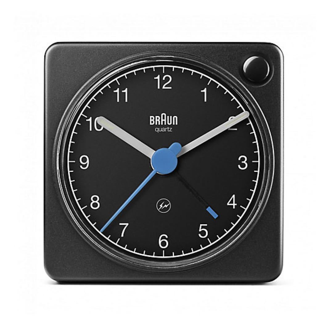 公式 BRAUN ブラック トラベルアラームクロック フラグメントデザイン ブラウン Clock(BLACK) Alarm Analogue Travel Classic DESIGN FRAGMENT x 目覚し時計