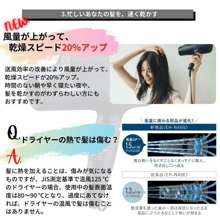 Panasonic EH-NA0G-W ヘアードライヤー ナノケア ウォームホワイト新品未開封品