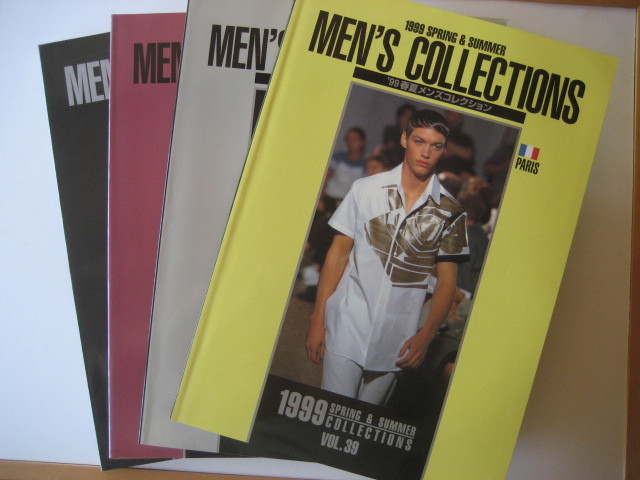 男性ファッション雑誌 '99-'00 SPRING SUMMER,AUTUMN WINTER MEN'S COLLECTIONS VOL.38,40 MILAN FIRENZE、VOL.39,41 PARIS 合計4冊