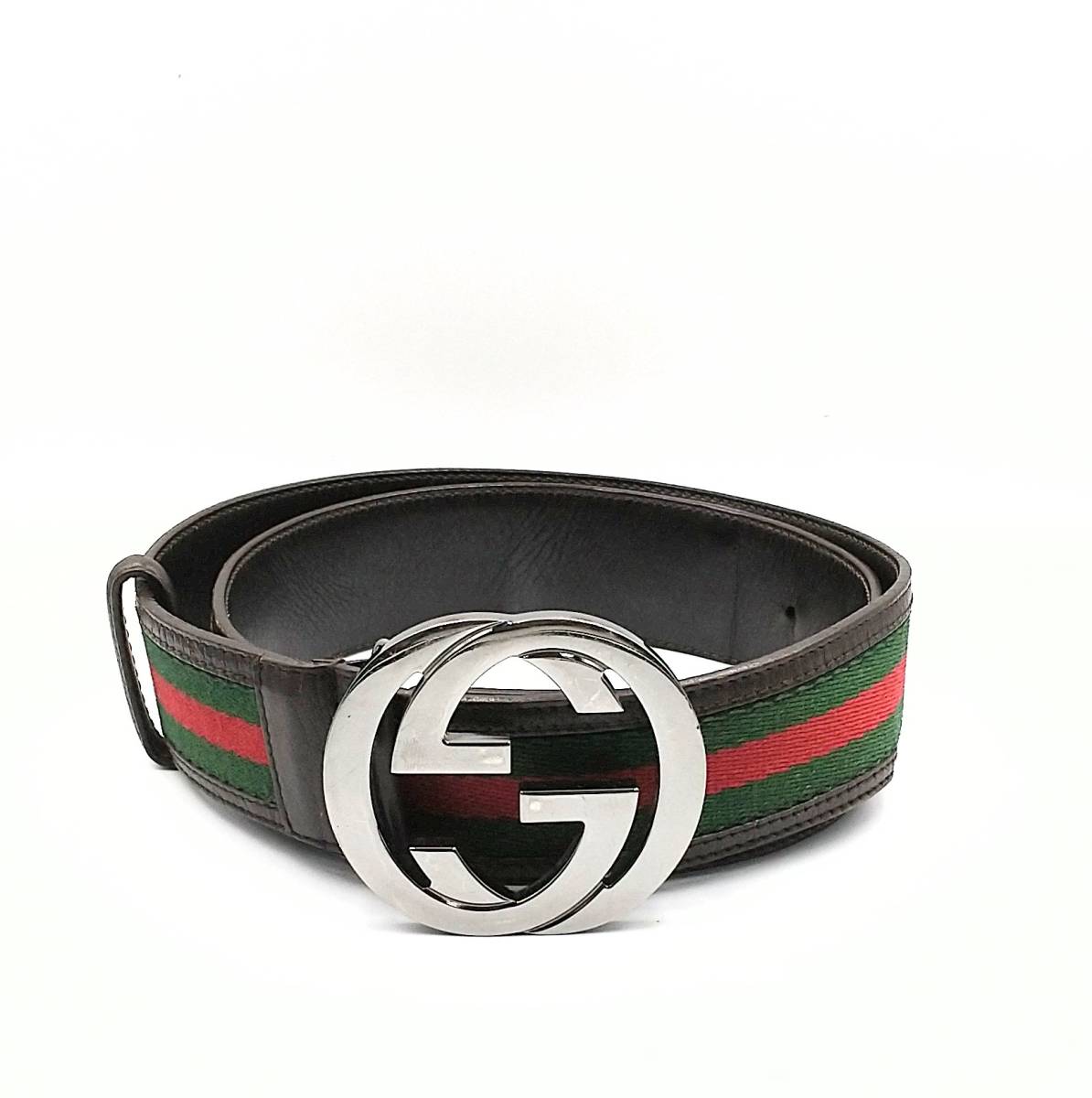 良品」GUCCI(グッチ)GGインターロッキング/ウェブライン/メンズ