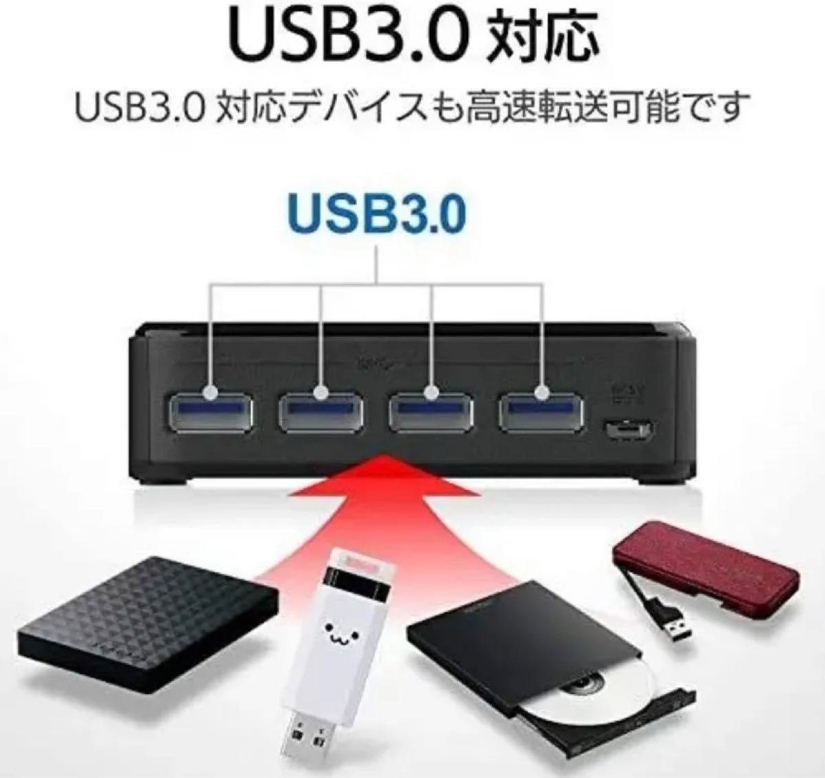 エレコム　ELECOM　USB3.0 対応 切替器　U3SW-T4