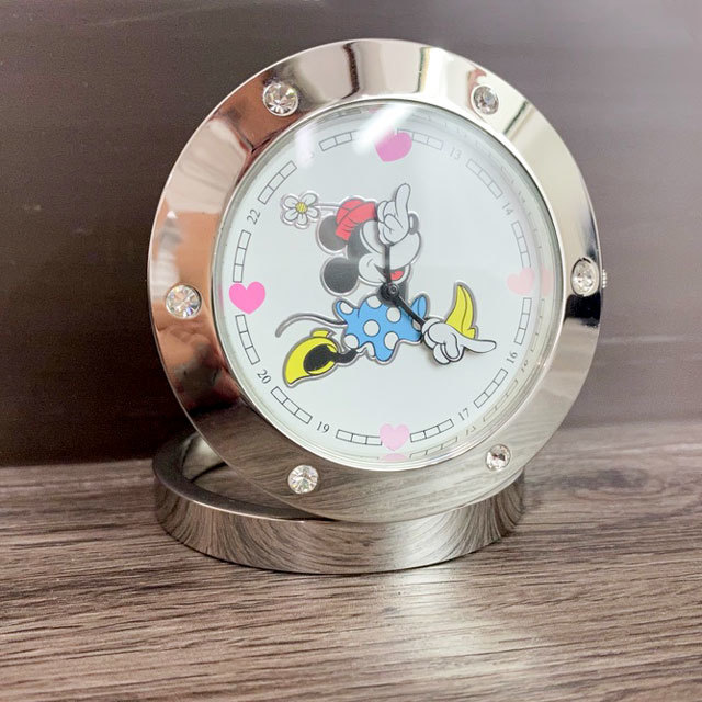  adult minnie clock Swarovski minnie put clock metal case Disney MK-112