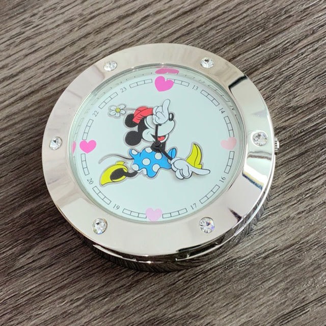  adult minnie clock Swarovski minnie put clock metal case Disney MK-112