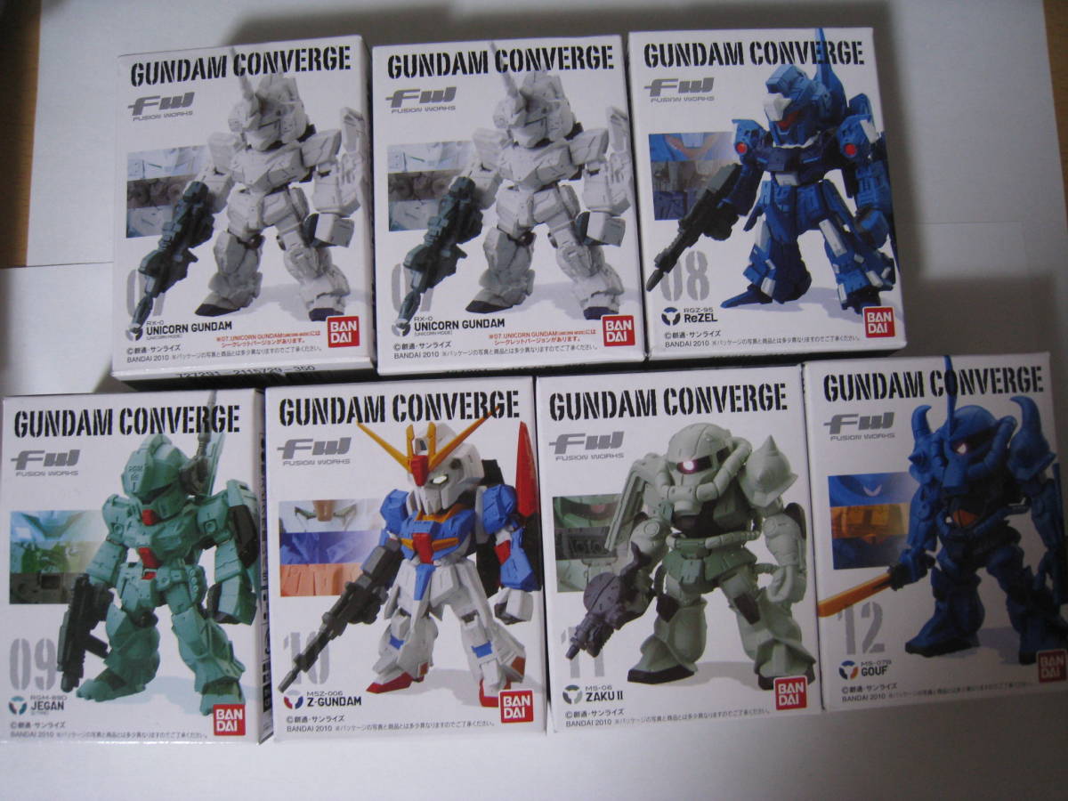 ★☆FW GUNDAM CONVERGE 2 ガンダムコンバージ 第2弾 ユニコーンガンダム リゼル ジェガン Zガンダム ザク グフ シークレット 箱開封☆★