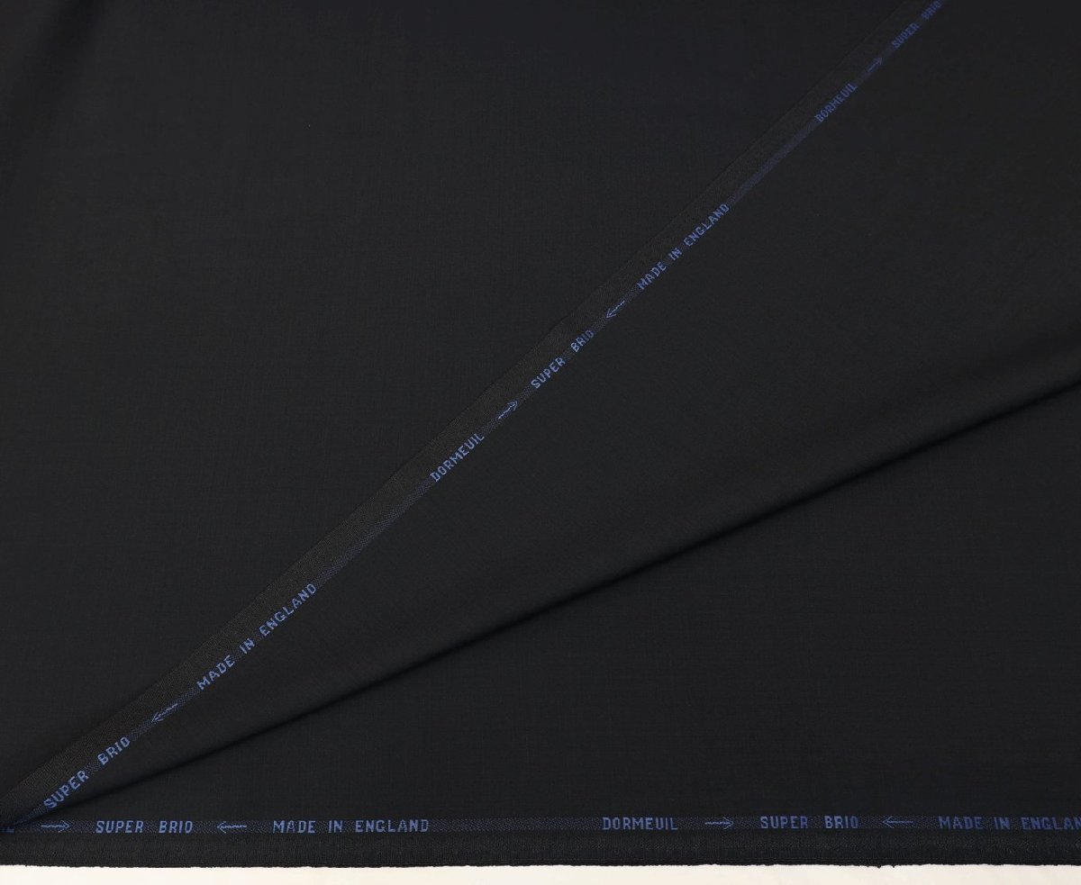 ●ドーメル社代表作「スーパーブリオ」定番の黒紺無地・美しい光沢です。長さ3.3m_画像4