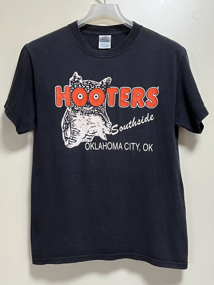 美品80s HOOTERS フーターズ ヴィンテージTシャツ 黒 ユニセックス_画像1